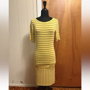 LuLaRoe Women's Julia Striped Short Sleeve Dress